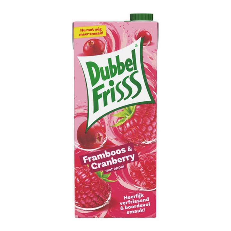 Dubbelfrisss | Framboos & Cranberry | Pak | 8 x 1.5 liter