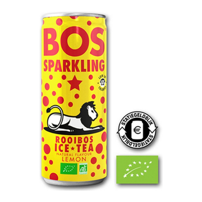 BOS | Ice Tea Sparkling Lemon Bio | Blik | 12 x 250 ml