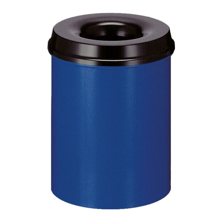 Papierbak vlamdovend 15ltr blauw/zwart