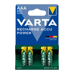 Varta | Batterij | HR03 oplaadbaar | 4 stuks