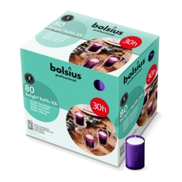 Bolsius | Professional Relight Navul 30H Paars | 80 stuks