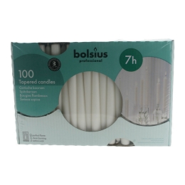 Bolsius | Gotische kaarsen | Wit | 100 stuks