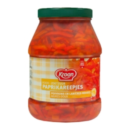 Kroon | Paprikareepjes Rood Zoetzuur | 2400 ml