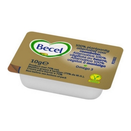 Becel | 100% Plantaardig Alternatief voor Roomboter Cups | 100 x 10 gram