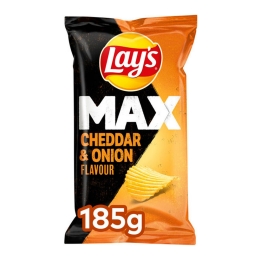 Lay&#39;s | Max | Cheddar & Onion | 10 x 185 gram