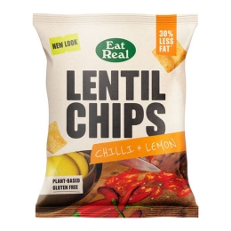 Eat Real | Chilli & Lemon Lentil Chips | 18 x 40 gram