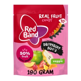 Red Band | Real Fruit Candy | Dropfruit Duo&#39;s | 10 x 190 gram