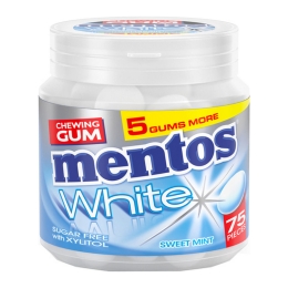 Mentos | Gum | White Sweetmint | Bottle | 8 x 75 stuks