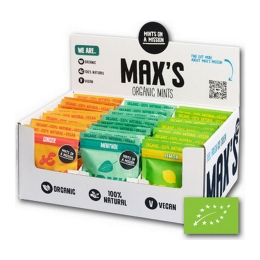 Max&#39;s Mints | Display Doos 3-Zak Varianten | 36 x 17 gram