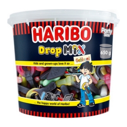 Haribo | Dropmix gekleurd | Silo | 6 x 650 gram