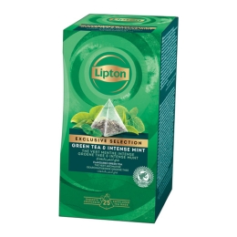 Lipton | Exclusive | Grean Tea & Mint | 6 x 25 builtjes