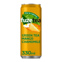 Fuze Tea | Green tea Mango | Sleek Blik | 24 x 33 cl