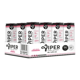 Viper | Hard Seltzer | Cranberry | Blik | 12 x 33 cl