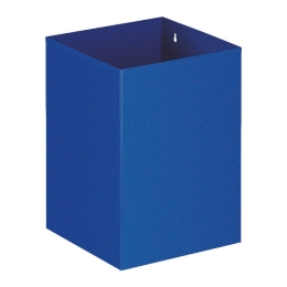 Papierbak vierkant 21ltr metaal blauw