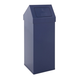 Prullenbak Carro-Push 110ltr pushklep blauw