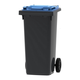 Mini-container | Grijs/blauw | Inhoud: 120 liter