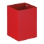 Papierbak vierkant 21 liter metaal rood